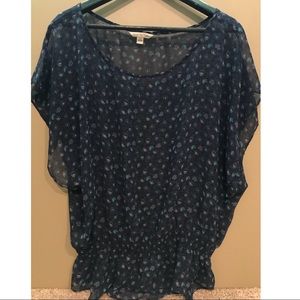 American Eagle | Sheer Short-sleeved Blouse | M
